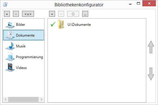 Programm zur Konfiguration der Windows-Bibliotheken