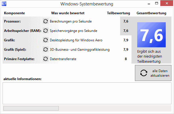 Windows Systembewertung